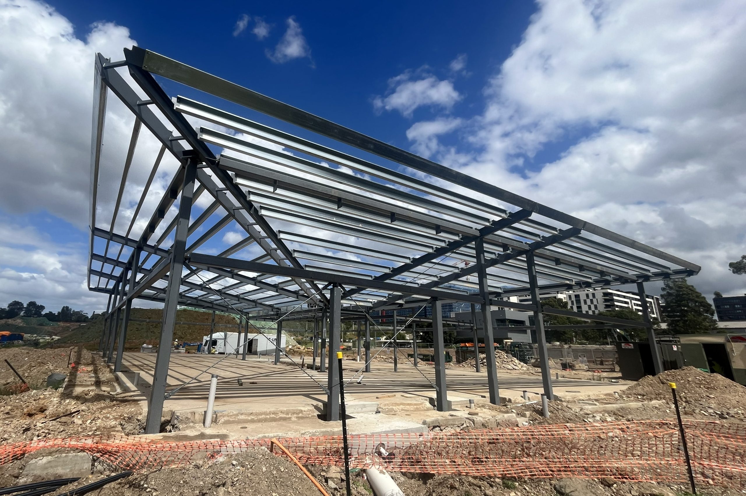 Melrose Park Display Suite Structural Steel scaled